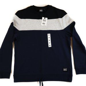 WHT SPACE Shawn White Stripped Blue Crewneck Sweater